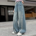 thumbnail image 5 of THJRPQJFD Teen Girl Jeans Mexican Jeans Plus Size Flare Pants Teen Clothes Trendy Kids Clothes Girls Size 6-7 Toddler Clothes for Girls Y2k Clothes 10-12 Baggy Clothes Toddler Girl Toddler, 5 of 8