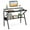 Black, variant on Costway Home Office Desk with Monitor Stand, Open Shelf & Metal Frame, Earphone Hook Pink