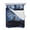 Blue, Amber, Black, variant on Quilts King Size Bedding Set, Aesthetic Lions Lightweight Quilted Comforter, Black Mountains Moon Night Blue Ombre Soft Reversible Bedspread Coverlet with Pillow Covers for All Season, 96" x 106"
