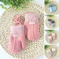 thumbnail image 4 of Eoperou 1 Pair Hanging Rope Halter Thickened Fleece Lining Winter Gloves Letter Logo Solid Color Baby Knitting Mittens, 4 of 8