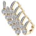 thumbnail image 1 of Aretes Circonia Zirconia1 5 Pzas Aretes Redondos/Zirconia Color Oro Metal., 1 of 2