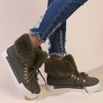 thumbnail image 6 of Willtoo Winter Women's Snow Boots Short Barrel,Plus Size, Fleece Lined Thickened Boots for Cold Weather Army Green, 6 of 6