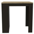 thumbnail image 7 of Depot E-Shop Milos Kitchen Island Table With 2 Legs And 3 Side Shelves, Black/Pine, 7 of 7