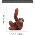 thumbnail image 5 of Figura de animal salvaje de plástico con forma de perezoso realista HUOGUO, paquete de 2, 5 of 5