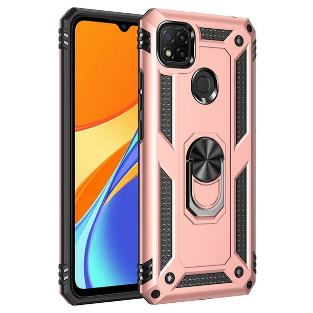 Funda de teléfono para Xiaomi Redmi 9C y Redmi 10 A de Uso Rudo Shockproof + Cristal 9D
