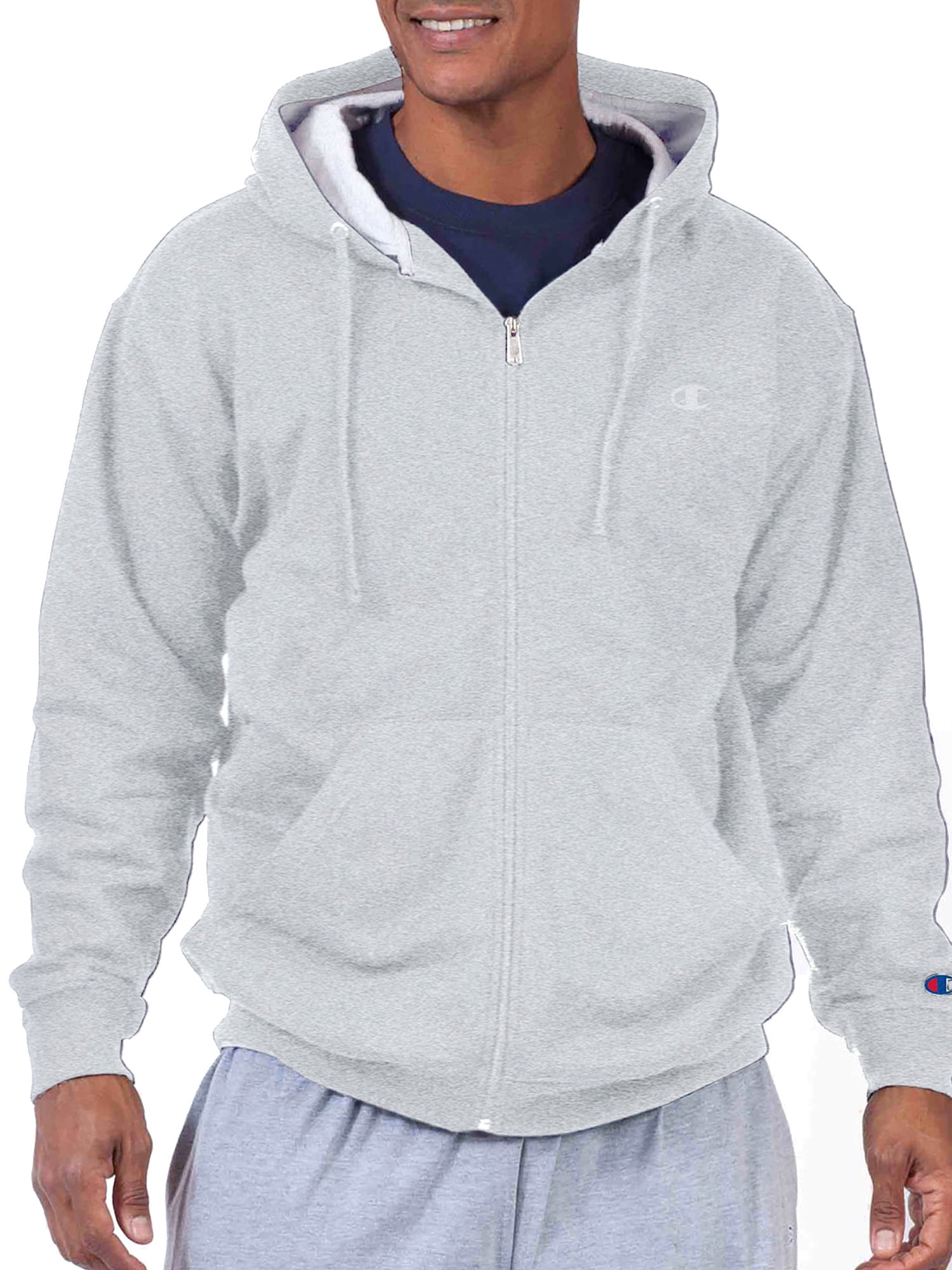 Champion Big & Tall Men's Powerblend Fleece Full Zip Hoodie, Up To Size ...