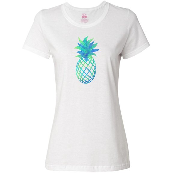 Inktastic Blue and Green Pineapple Women's T-Shirt