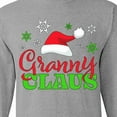 thumbnail image 4 of Inktastic Granny Claus with Christmas Santa Hat and Snowflakes Long Sleeve T-Shirt, 4 of 5