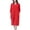 Red, variant on Women's Button Down Robe House Dress House Coat Housecoat Sleeping 3/4 Sleeve Mid-Length Nightgowns Blue X-Large