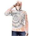 thumbnail image 2 of Xdegoge Men's UV Sun Protection Hoodie Quick-Dry Long Sleeve Performance Tee Face Mask Integrated Tie Dye Print Rash Guard Fishing Athletic Outfits, 2 of 5