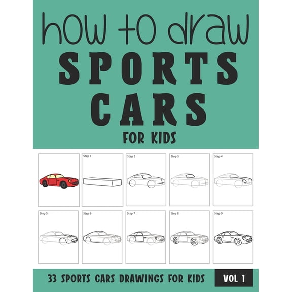 How to Draw Sports Cars for Kids, (Paperback)