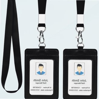 FORAY Office Depot Brand Faux Leather ID Badge Holder Vertical FORAY Office Depot Brand Faux Leather ID Badge Holder Vertical