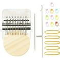 thumbnail image 1 of PENGXIANG Small Weaving Loom Kit with 14 Hooks Mini Darning Loom Speedweve Type Weave Tool Beginners Quickly Mending Loom Hine Diy Weaving Repair Tool for Jeans S and Clothes, 1 of 9