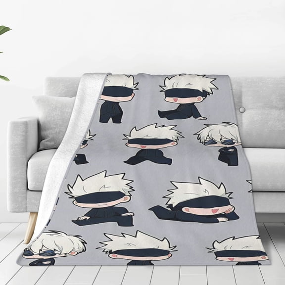 Jujutsu Kaisen Satoru Gojo Soft Micro Fleece Blanket Throw Lightweight Flannel Blankets for Bed Couch Sofa