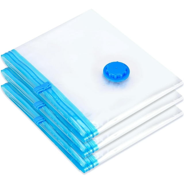 EcoNesxp Pratique X Ensemble de 3 Pcs Sac de Rangement sous Vide Très Grand Gain de Place Transparent compression Maximale Anti-Moisissure Anti-Insectes Imperméable Anti-Poussière Sac de compression Scellé 73 X 130 cm