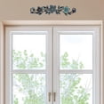 thumbnail image 6 of norband Metal Flower Wall Decor Vintage Spring Metal Flower Wrought Iron Scroll Sculpture 15.7''x3.7'' Farmhouse Leaf Wall Decor with Nails for Summer Bedroom Kitchen Indoor Outdoor(Blue), 6 of 6