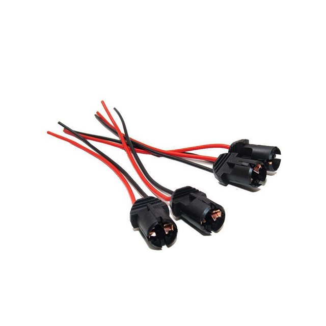 Sidaley Enchufe bombilla luz coche soporte de cable lámpara freno reemplazo conector T10 adaptador indicador instalación funcional Bombillas para automóviles PZ-502 4 piezas
