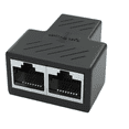 thumbnail image 1 of Divisor extensor de conector de par de cables de red con soporte simultáneo de uno a dos cabezales de tres vías de red, 1 of 1