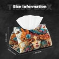 thumbnail image 3 of Tissue Box Cover, Fantastical Butterfly Woman Leather Rectangular Tissue Holder, Waterproof Tissue Box Decorative For Bathroom Vanity Countertop/Night Stands/Office Desk, 3 of 8