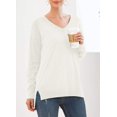 thumbnail image 5 of PPYOUNG Women's Casual Lightweight V Neck Knit Top Loose Pullover Sweater, 5 of 6