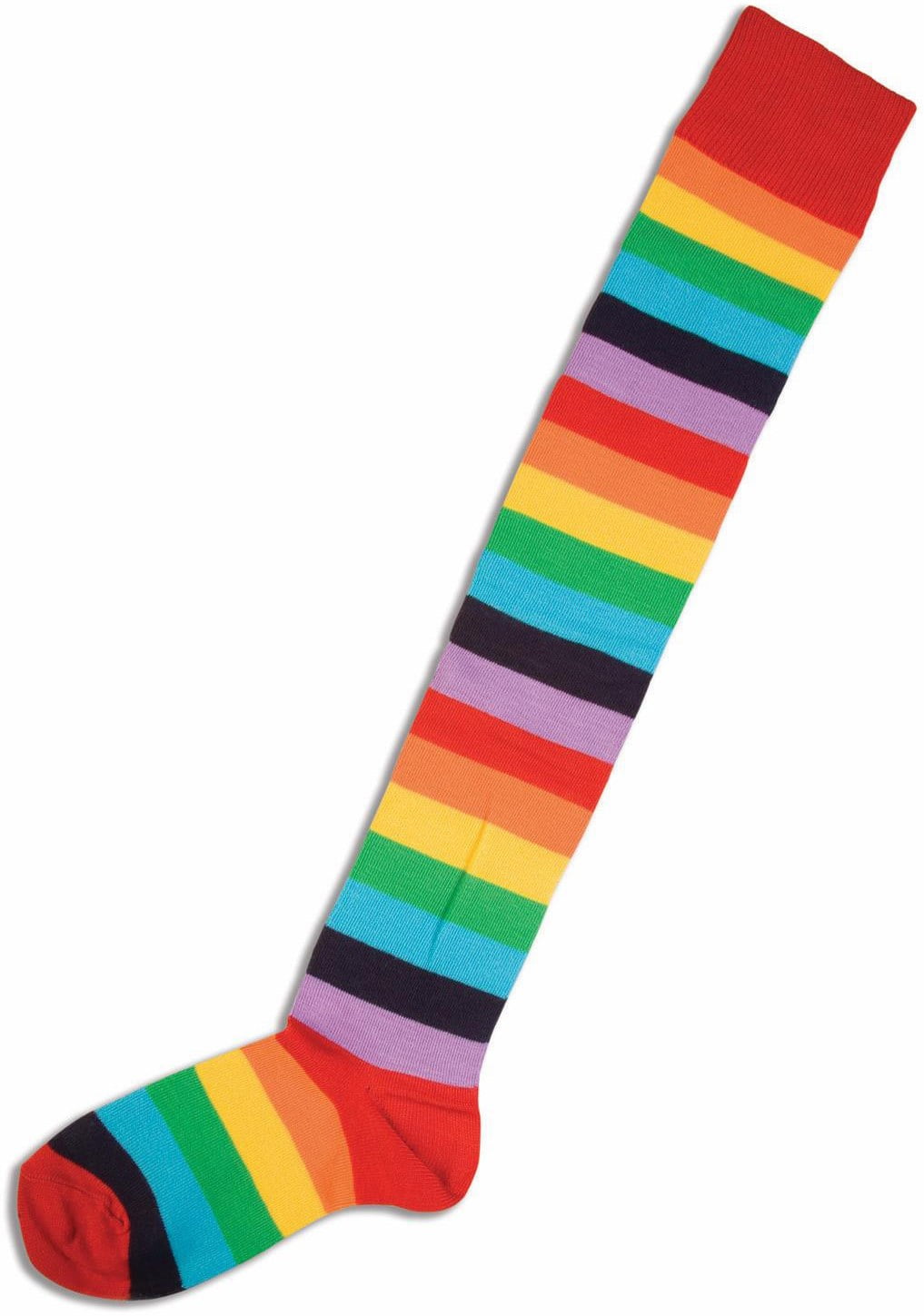 Clown Socks Stockings Bozo Mens Womens Rainbow Striped Adult Costume Accessory 