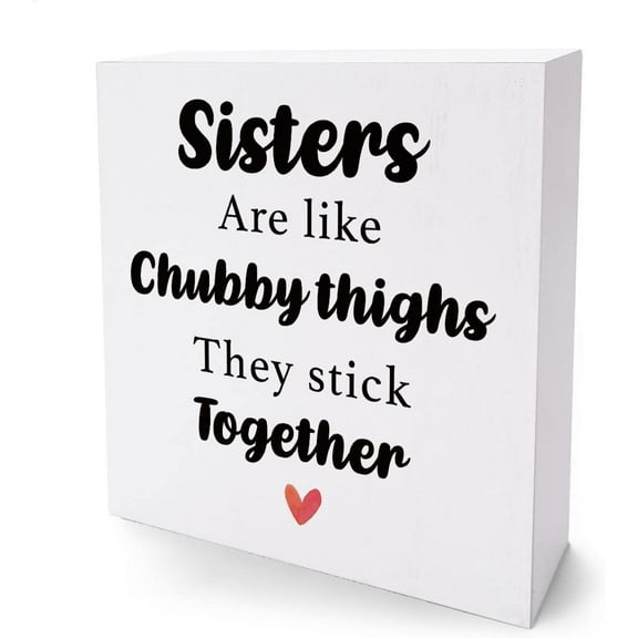 Wooden Box 5x5 Inch Sister Gifts Big Sister Gift Birthday Christmas Friendship Gifts Bestie Gifts For Women Desk Decor Rustic Wooden Box Sign For Home Living Room Bedroom Office Shelf Table Decor