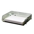 thumbnail image 1 of High-Quality Crystal Clear Styrene Desk Organizer, Easy Assembly Stackable Letter Tray For Large Capacity Letter Size Storage, 1 of 5
