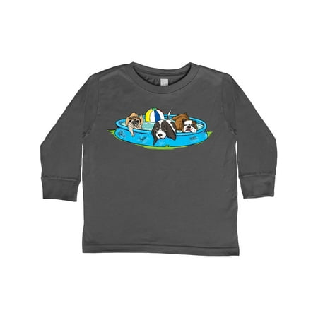 

Inktastic Dog Days of Summer Flabby and Fabulous Gift Toddler Boy or Toddler Girl Long Sleeve T-Shirt