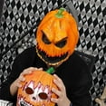 thumbnail image 4 of One Size Pumpkin Head Halloween Mask Horror Costume Piece Flexible Material for Role-Playing Dress-Up Party Scary Season, 4 of 4