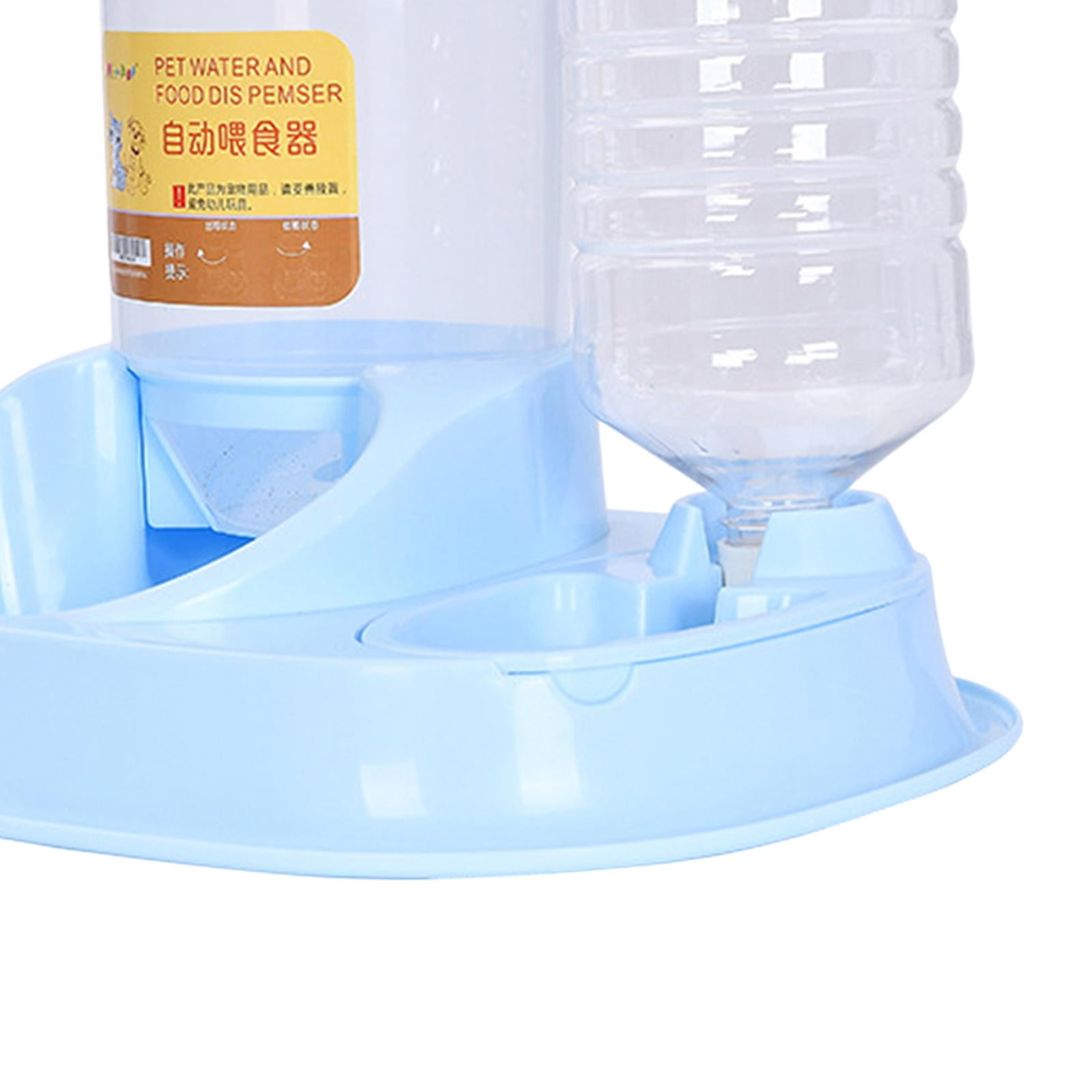 Bvdfgk Automatic Food Water Pet Feeder Plastic Dog Food Bowl Water Dispenser Waterer For Dog Cat Dog Drinker Feeding Travel Supply Blue