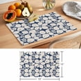 thumbnail image 6 of Art Flowers Placemats Set of 12, Vintage Blue Beige Floral Tie-dye Texture Country Non-Slip Place Mats Washable Table Mats for Kitchen Dining Table Decorations Indoor/Outdoor, 6 of 9