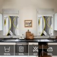thumbnail image 2 of Marble Modern Geometric Flowers Abstract Kitchen Curtains - Vintage Tier Cafe Curtains for Bathroom Living RV Rod Pocket Window Drapes 36 Inch 2 Panels Set 28"x36" Window Treatment Tiers, 2 of 4