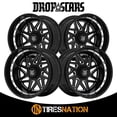 thumbnail image 3 of DropStars 657BM Gloss Black Milled Wheel Rim, 17" x 9" 5 x 5.5" -12mm, 657BM-7900912, 3 of 5