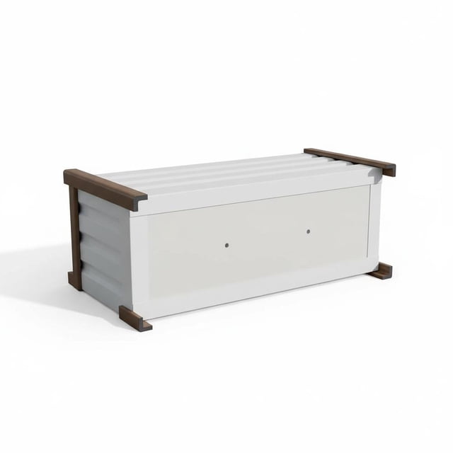 Jardinière Surélevée en Aluminium – Rectangle Profond Résistant aux Intempéries 24"x16"x18 Pouces avec Trous de Drainage et Bords de Sécurité – Parfait pour Patio, Balcon, Légumes, Fleurs – Taille : 60x40x45cm, Gris
