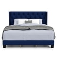 thumbnail image 2 of Furniture of America Seria Transitional Fabric Wingback Cal King Bed in Navy, 2 of 4