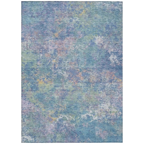 Dalyn Rugs Machine Washable Indoor/Outdoor Chantille ACN2166 Aqua 2'6" x 3'10" Rug