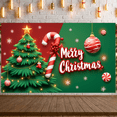 thumbnail image 5 of Decorative Design Christmas Banner Holiday Tree Candy Cane for Christmas Party Decoration Indoor Celebration Winter Event, 5 of 9