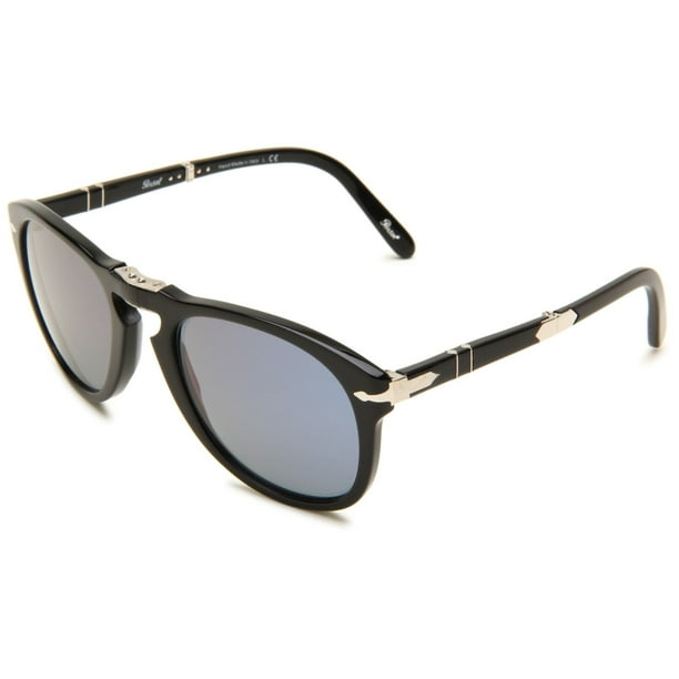 draaipunt Frons Druif Persol Steve McQueen Sunglasses PO714SM 95/56 52mm Black / Blue Lens -  Walmart.com