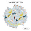 thumbnail image 3 of Placemats Set of 6, Japanese Carps Place mats for Dining Table Indoor/Outdoor, Cute Heat Resistant Washable Table Mats(18" x 12"), 3 of 8