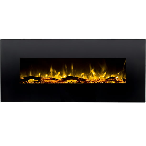 Regal Flame Ashford Black 50inch Log Ventless Heater Electric Wall
