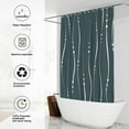 thumbnail image 4 of Dark Grey and White Striped Fabric Shower Curtain for Bathroom with Hooks, Shower Curtain Set 84 Inches Long, Bath Curtains Weighted Hem,Waterproof, 4 of 6
