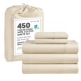 thumbnail image 1 of LANE LINEN Sábanas de cama tamaño King divididas para cama ajustable – Sábanas 100% algodón de 450 hilos, tejido de satén suave y resistente a la decoloración, 15 bolsillos profundos, sábana bajera to, 1 of 1