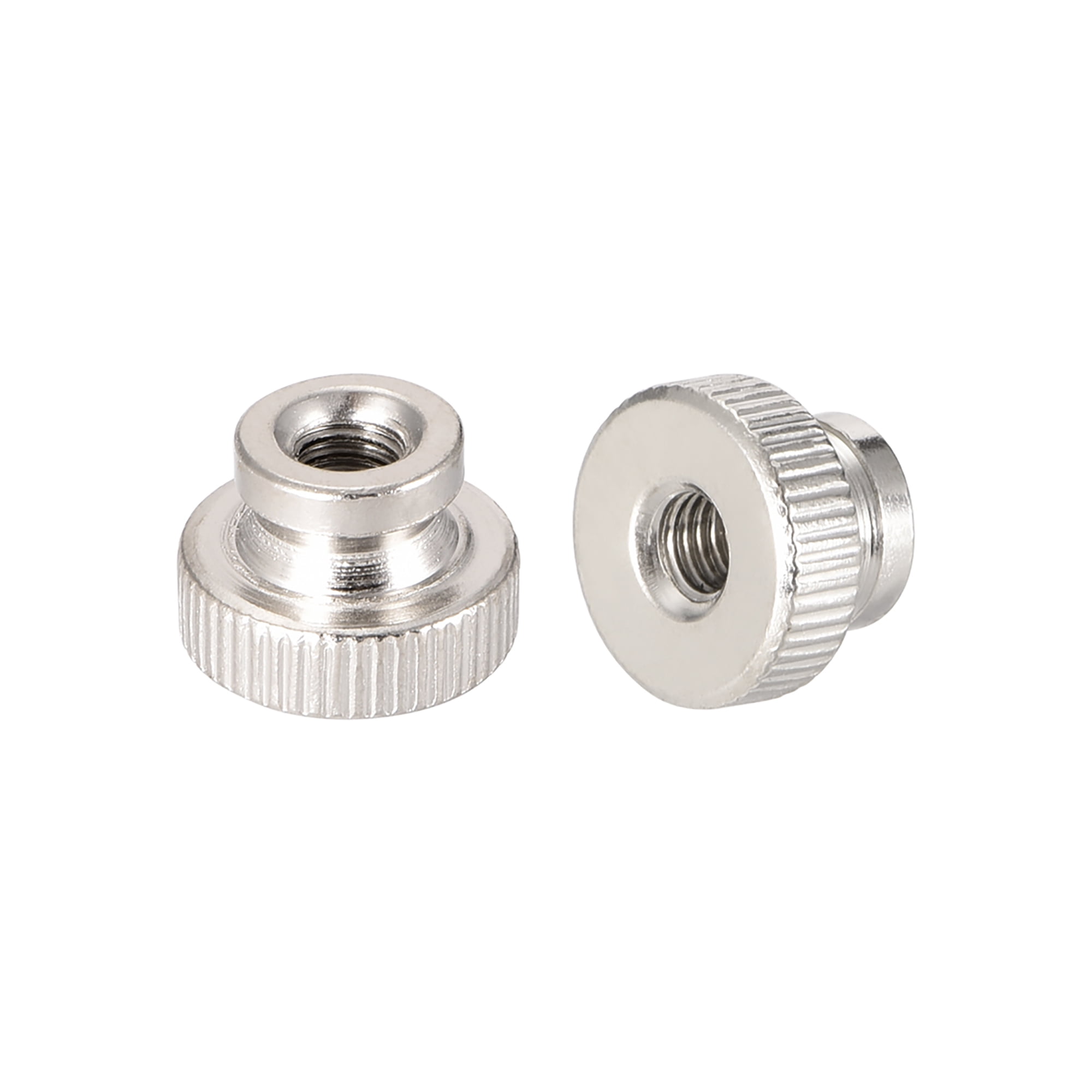 Knurled Thumb Nuts, M4 Round Knobs with , Nickel Plating 20 Pcs