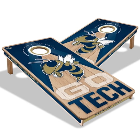 YouTheFan NCAA GT Yellow Jackets 2X4 Slogan Series Cornhole NO BAGS