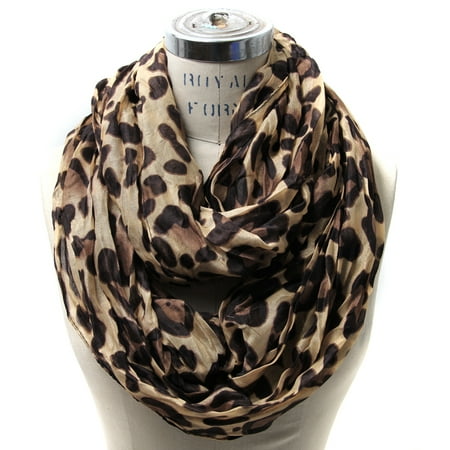 Women's Classic Leopard Print Infinity Scarf (Best Fabric For Infinity Scarf)