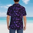 thumbnail image 4 of Balery Galaxy Lightning Camisas hawaianas de manga corta para hombre, camisas playeras de corte holgado, camisas de vacaciones con botones,Medium, 4 of 7