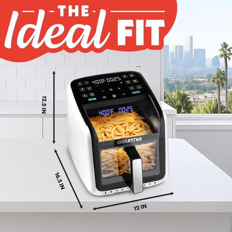 Gourmia 7-QT デジタルノンフライヤー GOURMIA 7QT GLASS DIGITAL AIR FRYER