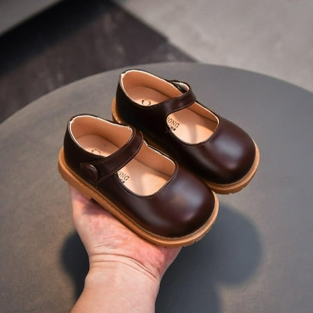 

Baby Girl Leather Shoes Soft Sole Casual Retro Shoes Princess Anti-slip First Walkers Infant Prewalker