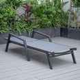 thumbnail image 3 of LeisureMod Marlin Patio Chaise Lounge Chair With Arms Aluminum Frame Dark Gray, 3 of 12