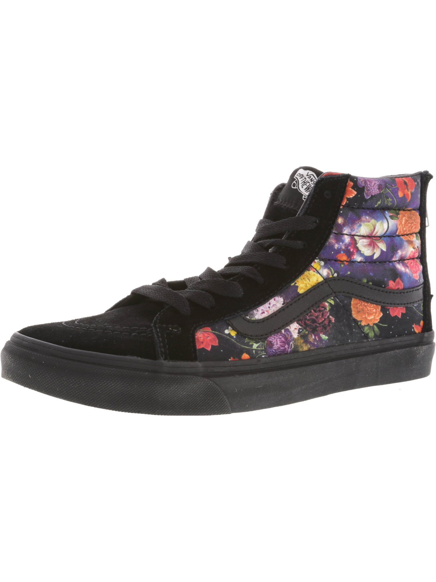 black floral high top vans